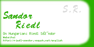 sandor riedl business card